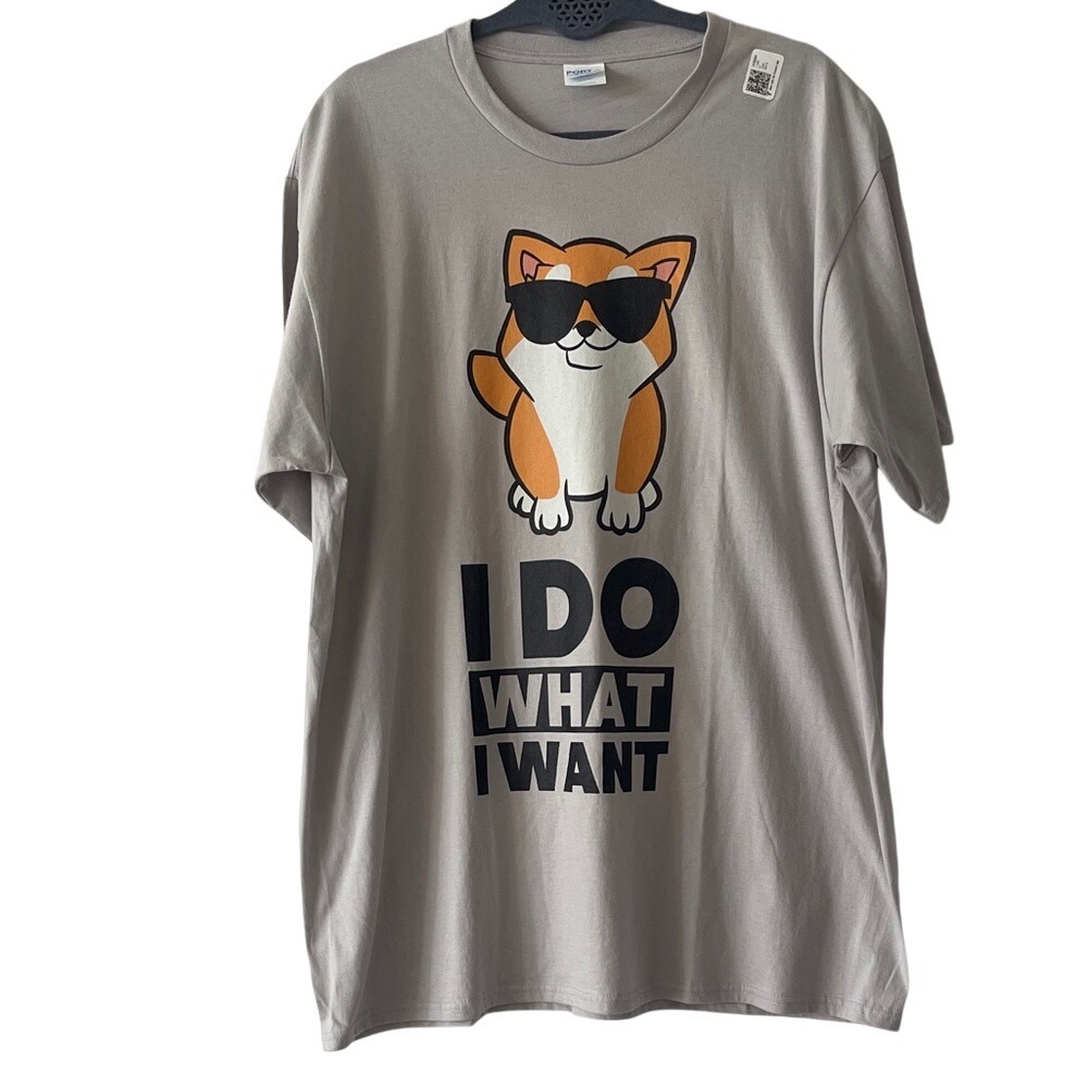 Port & Company Corgi 'I Do‎ What I Want'  Graphic Tee XL